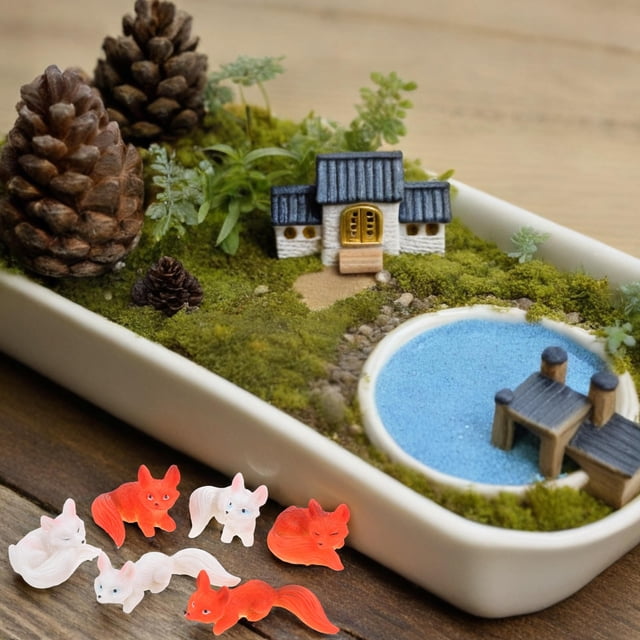 BESTYASH 6Ud De En Resina Miniaturas Para De Y Jardín