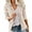 Creamy-white, variant on Bellella Women Coat Solid Color Military Jacket Long Sleeve Outwear Casual Lapel Utility Jackets Outdoor Khaki M