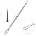 thumbnail image 2 of Cuticle Pusher Double Ended Nail Cuticle Pusher and Cutter Scraper Manicure Tools 4 Pcs Stainless Steel Cuticle Romover Nail Cleaner in a Travel Case, 2 of 9