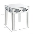 thumbnail image 5 of End Table with Mirror Panel Framing and Faux Diamonds Silver, 5 of 5