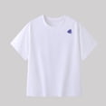 thumbnail image 4 of ITSAME Boys Girls Athletic Shirts, Letter Print Cotton Quick-Dry Crewneck Tops Summer Sport T-Shirts White Size 15-16, 4 of 4