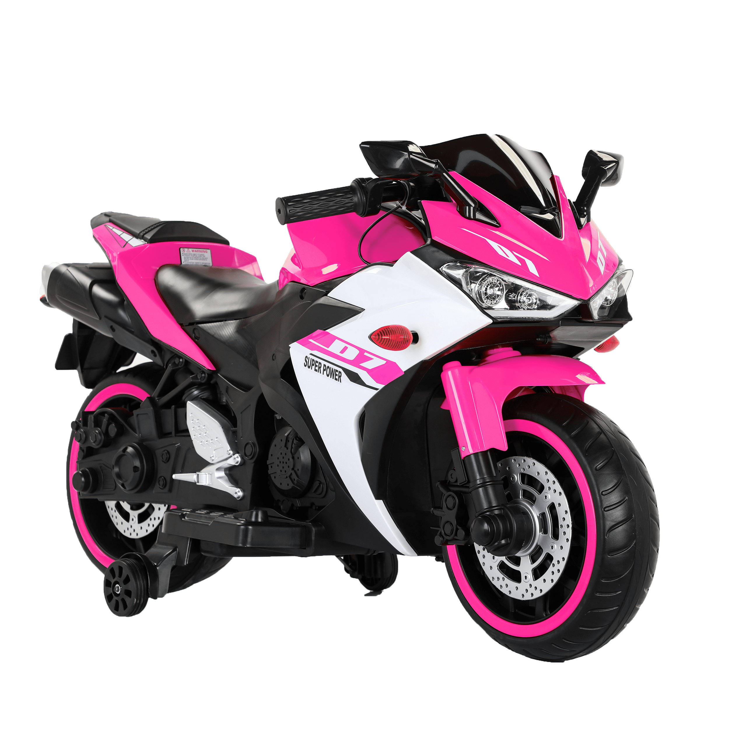 TAMCO Electric Motorcycle  Luminous Wheel, 12V, 3-8 Years, 3 MPH, Bluetooth Enabled, 46L x 26W x 20H Inch