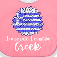 thumbnail image 4 of Inktastic I'm So Cute, I Must Be Greek Sunflower Greece Flag Boys or Girls Baby Bib, 4 of 4
