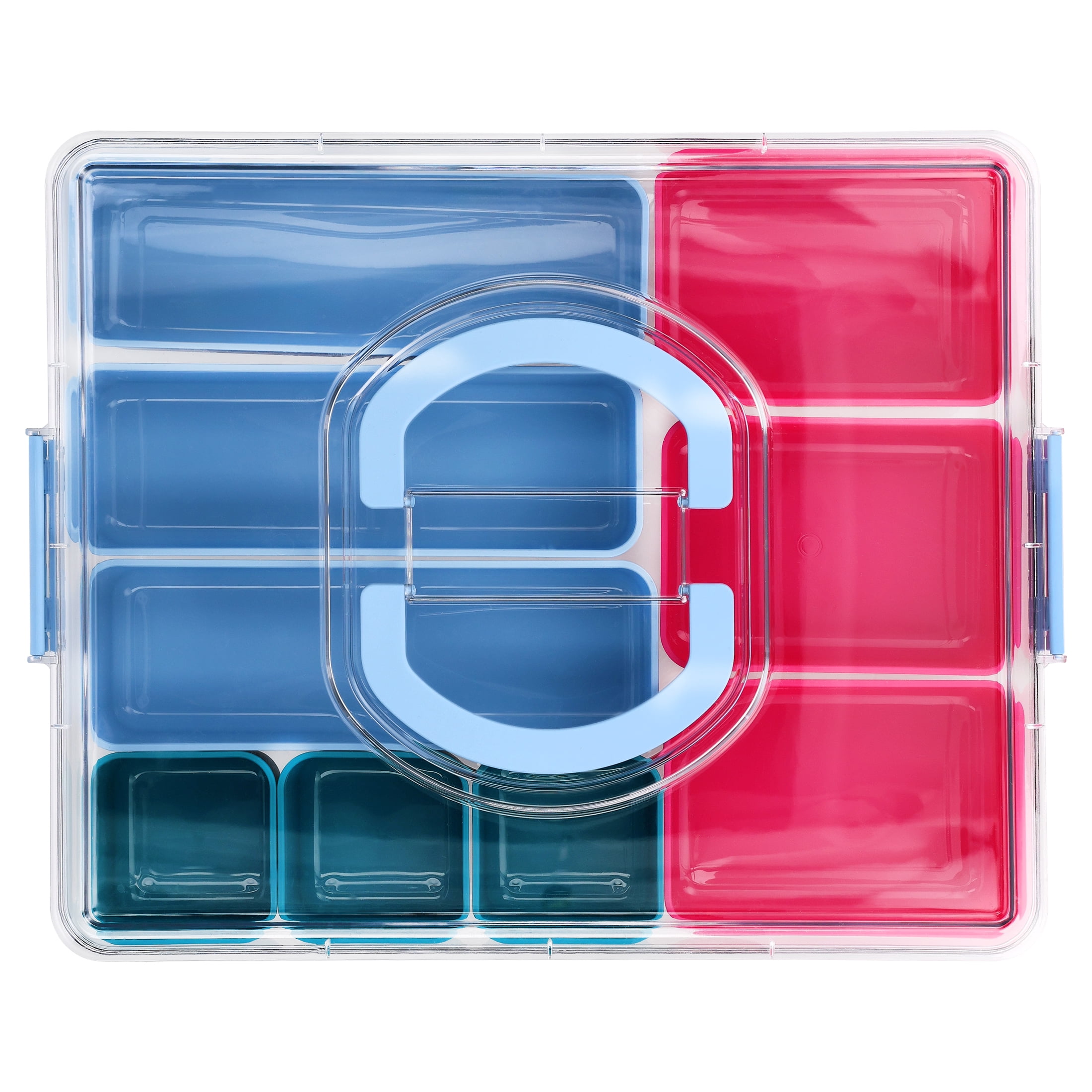 (2 pack) Pen+Gear Teacher Tackle Box with Multiple Compartments, Pink and Blue