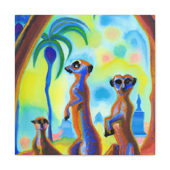 Meerkat Emerges Expressively - Canvas