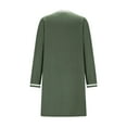 thumbnail image 5 of Feancey Womens Robes Lightweight Zip Up Housecoat Knee Length Casual Long Sleeve Bathrobes Milk Silk Soft Short Nightgowns with Pockets Army Green S, 5 of 6
