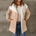 thumbnail image 2 of Long Sleeved Suede Lambswool Warm Coat For Women, 2 of 5