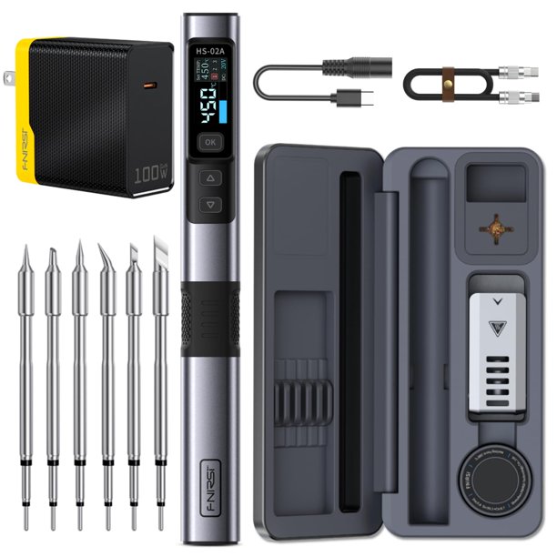 Kit de Soldador FNIRSI HS-02A 100W de Calentamiento Rápido