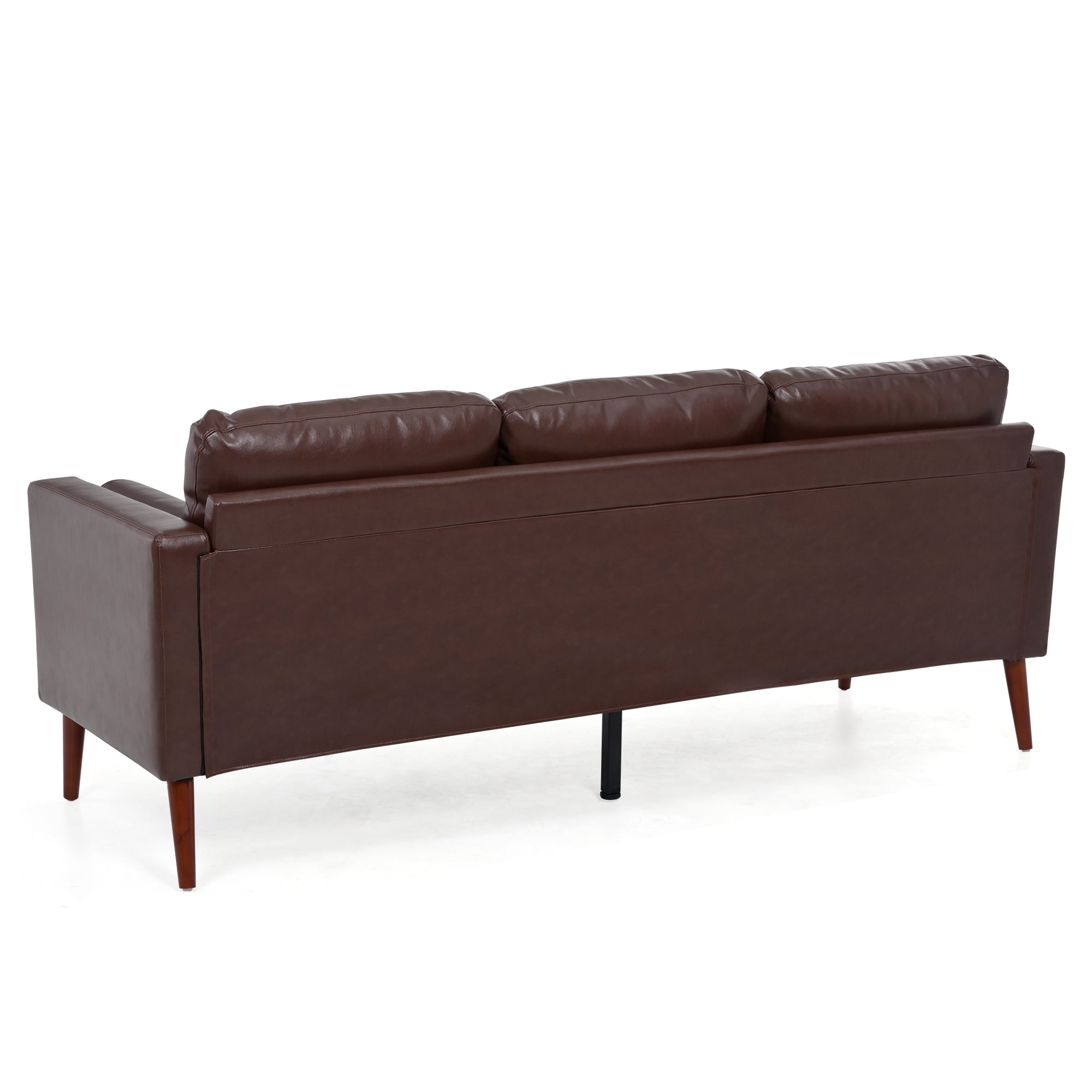 YYAo Extra Deep Filled Sofa, Upholstered Futon with Armrests and Legs for Living Room, Apartment, Brown YYAo Extra Deep Filled Sofa, Upholstered Futon with Armrests and Legs for Living Room, Apartment, Brown