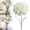 White, variant on Artificial Carnation,Lifelike White Silk Flower with 16.34 Inch Stem,For Mother's Day Wedding Home Vase Decor,1PC,White