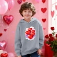thumbnail image 2 of RXMEKW Heart Print Full-Zip Hooded Sweatshirt for Boys And Girls In Medium And Large With Pockets, 2 of 8