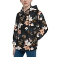thumbnail image 2 of Lsque Lilies Flowers Patten Youth Hoodie Sweatshirt Pullover with Kangaroo Pocket Boys and Girls Hoodie Warm Hoodie for Kids-Small, 2 of 6
