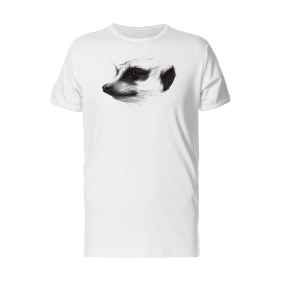 Meerkat Side View Face Drawing Tee Men's -Image by Shutterstock