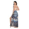 thumbnail image 3 of FORMRS Womens Beach Sarong Semi-Sheer Bikini Wrap Skirt Swimsuit Cover-ups, Swirling Starry Sky, 3 of 7