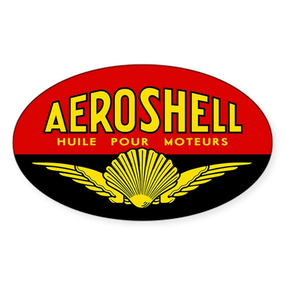 CafePress - Aeroshell Huile Pour Moteurs - Sticker (Oval)