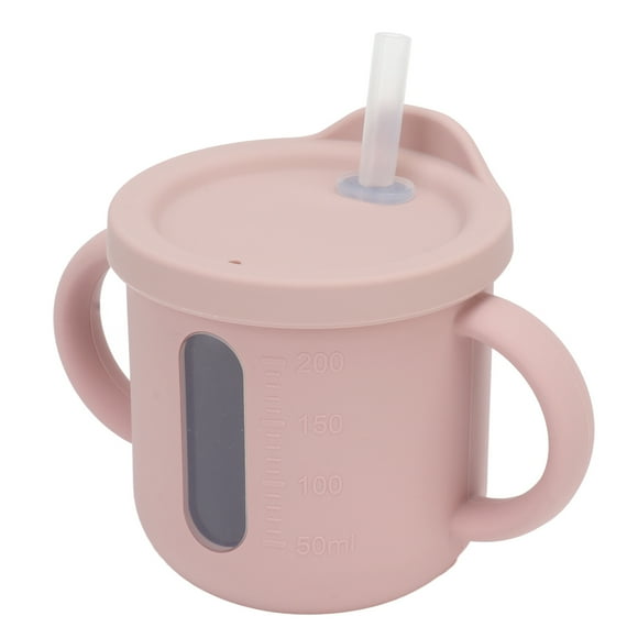 Taza de Abrenamiento de Silicona, Doble Asa, Tapa A Prueba de Fugas, Taza de Abrenamiento, Liviana, De Vije.