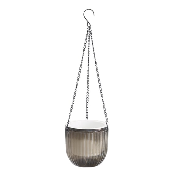 Liujiale Hanging Planter Self Watering, Indoor Outdoor Hanging Baskets, Hanging Flower Pots with Drainage Hole, Self Watering Hanging Pots for Garden Home Decor Gray