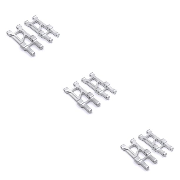 Vogacara RC Car Swing Arm 2 Piezas Brazo de suspensión de control remoto resistente al desgaste Opción ligera Hop Ups Juguetes Suministros Plata Type1 NO1 Vogacara CBP203019