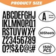 thumbnail image 2 of Neasyth Letter Stickers 30 Sheets 1500 Pcs Large Number Alphabet Sticker Self Adhesive for Scrapbooking Black, 2 of 7