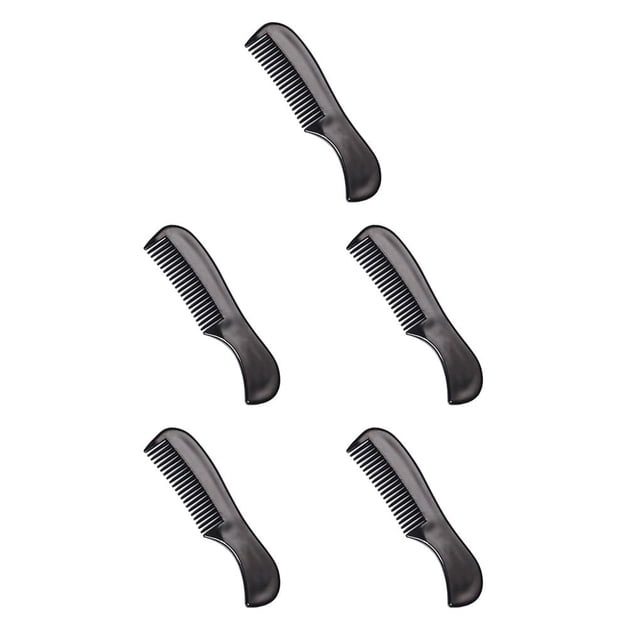 Soidarity Peine para barba, herramientas de maquillaje pequeñas de plástico creativas, suministros de modelado duraderos multifuncionales para salones de Negro 5piezas Soidarity CBP203477