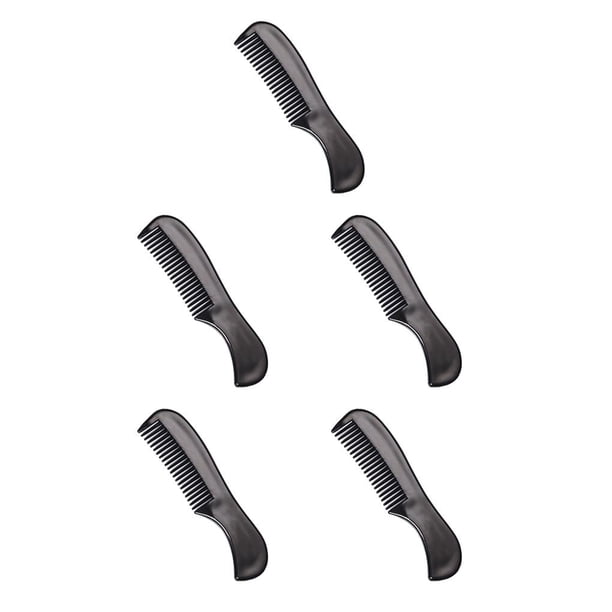 Soidarity Peines para bigote, herramientas de maquillaje multiusos de plástico portátiles, multifuncionales, resistentes, prácticos, Negro 5piezas