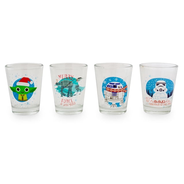 Vasos de chupito Silver Buffalo Star Wars Holiday, 45 ml, juego de 4