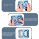 thumbnail image 2 of Juguete antiestrés giratorio con forma de cubo para la yema del dedo para adultos y niños, alivio del estrés (azul) Tmvgtek libre de BPA, 2 of 8
