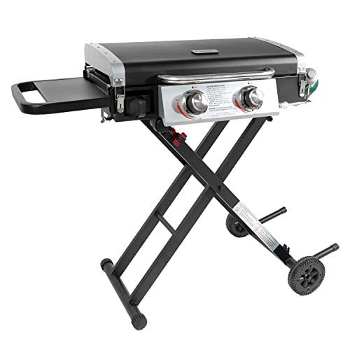 Razor Griddle Ggc2030m 25 Inch Outdoor 2 Burner Portable Lp Propane Gas Grill Griddle W Top Cover Lid Wheels And Shelf For Bbq Cooking Black Steel Walmart Com
