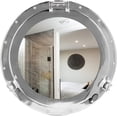 thumbnail image 4 of Nagina International Silvery-White Lustrous Aluminum Metal Nickel Coated Premium Nautical Porthole Roman's Time Clock | Pirate's Wall Decor Accent, 4 of 4