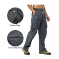 thumbnail image 2 of Little Donkey Andy Men's Quick Dry UPF 50+ Cargo Pants, Stretch Lightweight Outdoor Hiking Pants Steel Gray S, 2 of 7