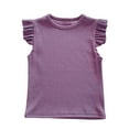 thumbnail image 6 of Gubotare Cute Summer Tops for Girls Girls' Casual Short Sleeve T Shirts Kids' Loose Soft Tops Tees Blouses Size 3T 4T (Purple,3-4 Years), 6 of 6