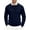 Navy Blue, variant on HAOMEILI Men's Relaxed Fit Cable Knit Crewneck Sweater