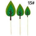 thumbnail image 2 of Coxeer Cake Topper Set Felt Plant Cute Cake Pick Cupcake Decoration Stick for Birthday, 2 of 10