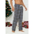 thumbnail image 3 of U2SKIIN 2 Pack Mens Fleece Pajama Pants, with Pockets Plaid Pj Bottoms Soft Lounge,L, 3 of 6