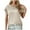 Beige, variant on Womens Tops Casual Solid Color Short Sleeve Round Neck Top Women Blouse Plus Size Top Summer for Women