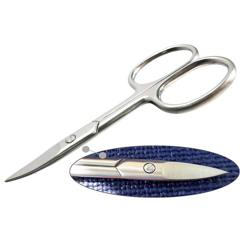 Best Eyebrow Scissors Curved Blade Beauty Premium Multi Purpose Stainless Steel, Cut Two layer