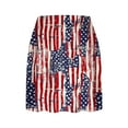 thumbnail image 4 of Wiyuqeen Women's 4th of July Skort High Waist Pleated Athletic Skort Patriotic Tennis Skirt with Shorts Stars Striped Mini Skirts, 4 of 5