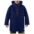 thumbnail image 1 of Sweat à Capuche Rétro pour Hommes avec Col Montant, Coupe Ample Décontractée, Style Business, Manches Longues Mi-Longues, Couleur Unie, 1 of 7