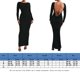 thumbnail image 2 of Vestido Mujer Ajustado Color Sólido Sin Espalda Estilo Y2K Ropa de Fiesta Ygjytge Negro T L para Mujer, 2 of 5