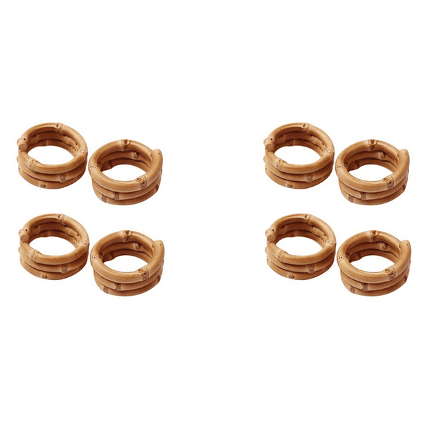 Gold bamboo napkin rings deals