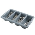 thumbnail image 5 of Sandmovie Commercial Plastic 4-Compartment Cutlery Bin, Gray, 4-Pack, 5 of 8