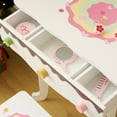 thumbnail image 5 of iRerts Girls Vanity Set, Princess Kids Vanity Table and Chair Set with Mirror, Drawers, Toddler Makeup Vanity Set with 7pcs Pretend Play Makeup Toys, White, 5 of 11