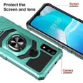 thumbnail image 5 of Compatible for AT&T Maestro 3 Case w/Tempered Glass Screen Protector [Military Grade] Ring Car Mount Kickstand Shockproof Hard Phone Case - Teal, 5 of 7