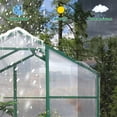 thumbnail image 4 of 6x8 FT Greenhouse for Outdoors with Quick Setup Structure and Roof Vent, Polycarbonate Outdoors Greenhouse, Aluminum Large Walk-in Greenhouse for Outside Garden Backyard, Green, 4 of 8