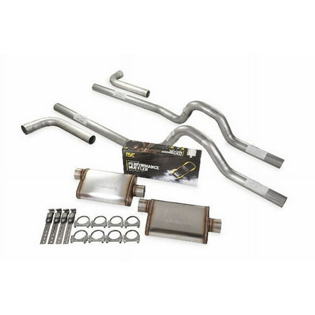 Dual Exhaust Kit 2.5" MagnaFlow Stainless Side Exit Fits 73 to 79 Ford F-Series