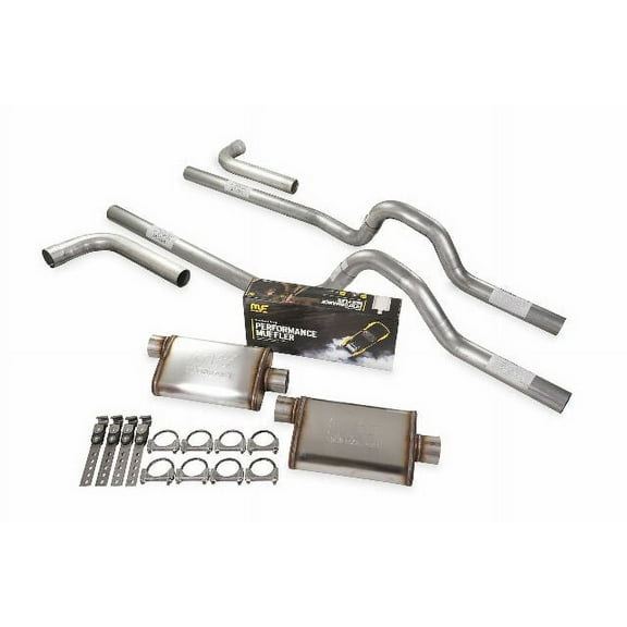 Dual Exhaust Kit 2.5" MagnaFlow Stainless Side Exit Fits 73 to 79 Ford F-Series