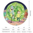 thumbnail image 2 of Rick And Morty Round Tablecloth Print Decorative Table Cover Washable Table Cloths for Dining Party Picnic 60x60in, 2 of 8