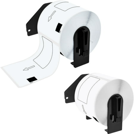 GREENCYCLE Shipping Labels Compatible for Brother DK-1202 QL-1050,QL-1050N,QL-1060N,QL-500,QL-500EC (2-3/7" x 4", 62mm x 100mm) BPA Free w/Black cartridges (2 Roll, 300 Labels/ Roll)