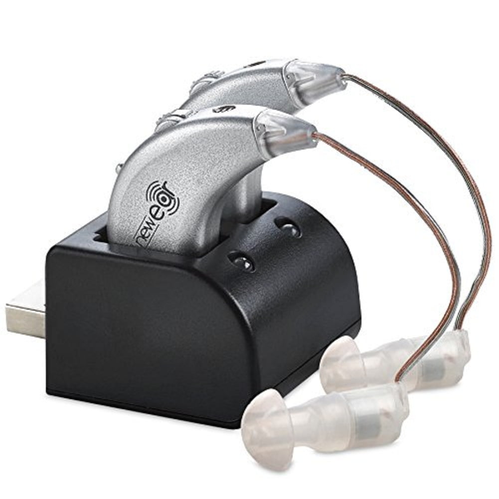 MEDca Rechargeable Compact Digital Hearing Amplifier with 1 Pair, Multicolor
