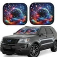thumbnail image 1 of Vsdgher Outer Space Floating Numbers And Letters Print Car Windshield Sun Shade, Reflective Sunshade Window Sunshade Sun Visor Protector Fit for Cars,Trucks,SUVs-Small, 1 of 6